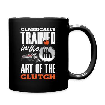 Voiture manuelle, entraînée classiquement - Mug uni - noir - Droite