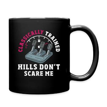 Voiture manuelle, entraînée classiquement - Mug uni - noir - Droite