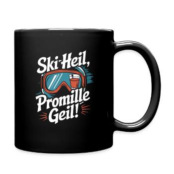 Ski Heil Promille Geil Lustiger Après Ski Spruch - Mug uni - noir - Droite