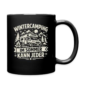 Winter camping | In summer, everyone can - Full Colour Mug - black - Right