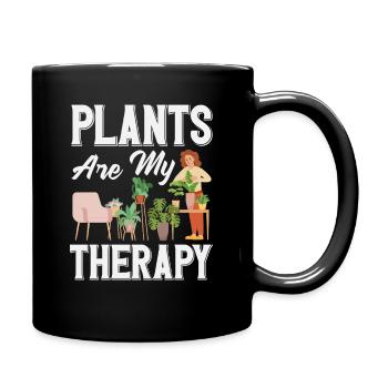 Amoureux des plantes, les plantes sont ma thérapie - Mug uni - noir - Droite