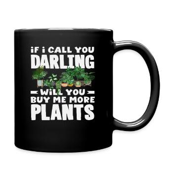 Plant Lovers Buy Me More Plants Succulent - Full Colour Mug - black - Right