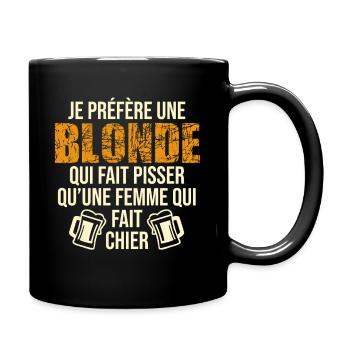 Humour cru bière apéro alcool beauf amis potes - Mug uni - noir - Droite