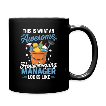Cleaner Manager Handsome Cleaning Service - Full Colour Mug - black - Right