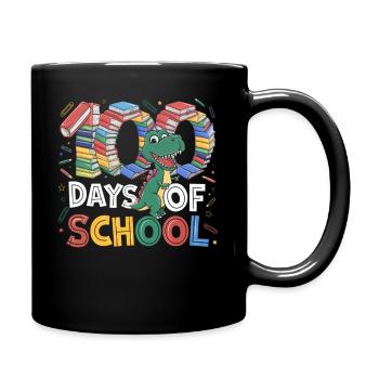 Dino Lernspaß Days of School - Tasse einfarbig - Schwarz - Rechts