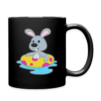 Été de la piscine de natation Bunny - Mug uni - noir - Droite