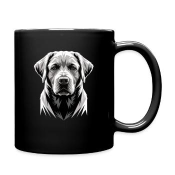 Le chien Labrador Retriever adore les jeunes labradors mignons - Mug uni - noir - Droite