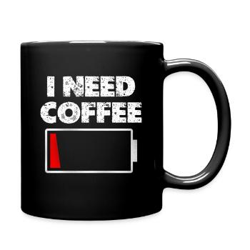 J’ai besoin d’une batterie de café vide - Mug uni - noir - Droite