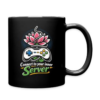 Connect to your inner Server - Gamer Yoga - Tasse einfarbig - Schwarz - Rechts