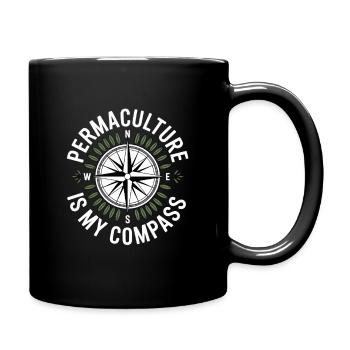 Permaculture philosophy of life for nature lovers - Full Colour Mug - black - Right