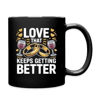 Couple marié anniversaire 2026 Mari Femme - Mug uni - noir - Droite