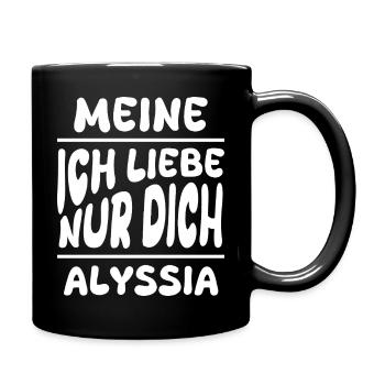 Dear Alyssia, - Full Colour Mug - black - Right