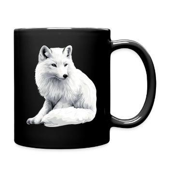 Renard des neiges - Mug uni - noir - Droite