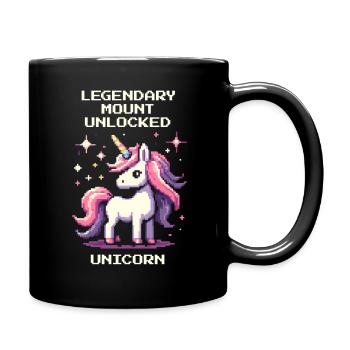 Legendary Mount Unlocked | Unicorn - Full Colour Mug - black - Right
