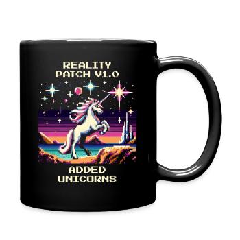 Reality Patch 1.0 | Licornes ajoutées - Mug uni - noir - Droite