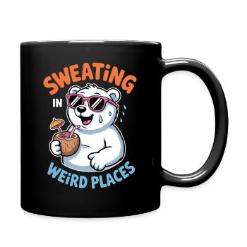 Schwitzen Sprüche Lustiges Schwitzen Geschenk - Tasse einfarbig - Schwarz - Rechts