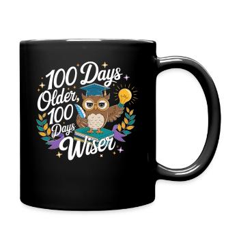 Chouette sage : 100 jours de plus - Mug uni - noir - Droite