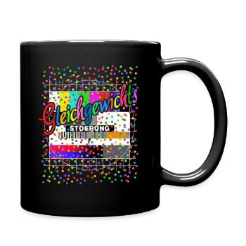 Gleichgewichts Störung Testbild Kostüm Karneval - Tasse einfarbig - Schwarz - Rechts