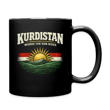 Kurdistan Where The Sun Rises Kurde Kurden - Tasse einfarbig - Schwarz - Rechts