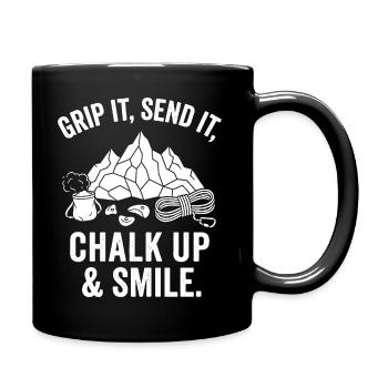 Grip It, Send It, Smile - Full Colour Mug - black - Right