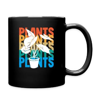 Retro-pflanzen Pflanzenliebhaber Sukkulenten - Tasse einfarbig - Schwarz - Rechts
