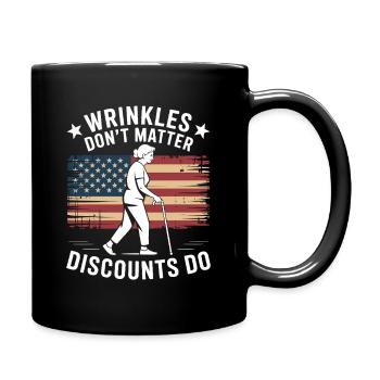 Senior Discount Funny Retirement - Full Colour Mug - black - Right