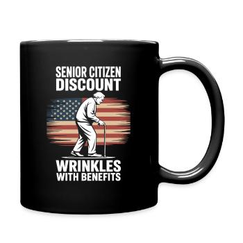 Senior Discount Retirement Humor - Full Colour Mug - black - Right