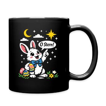Ostern Hase Stern Cartoon für Kinder - Full Colour Mug - black - Right