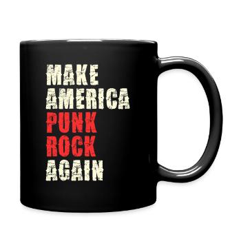 Punk Rock Revival Typo Druck - Tasse einfarbig - Schwarz - Rechts