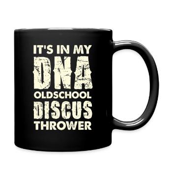 DNA Oldschool Diskuswerfer - Tasse einfarbig - Schwarz - Rechts