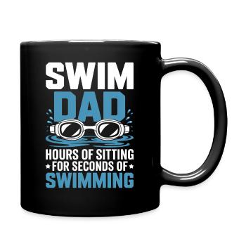 Schwimmen Sprüche Lustiges Schwimmen Geschenk - Tasse einfarbig - Schwarz - Rechts