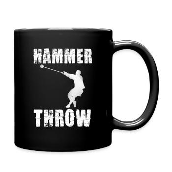 Hammerwurf Silhouette Grafik - Tasse einfarbig - Schwarz - Rechts