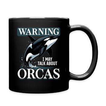 Funny Orca - Tasse einfarbig - Schwarz - Rechts