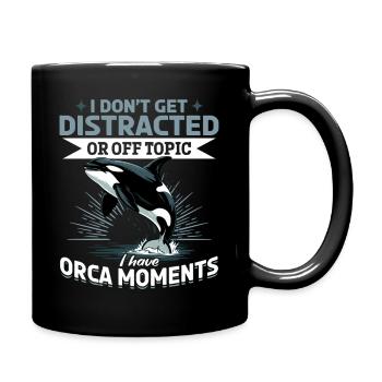 Funny Orca - Tasse einfarbig - Schwarz - Rechts