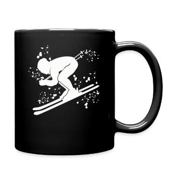 Ski alpin Sports d’hiver Ski nordique - Mug uni - noir - Droite