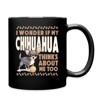 Chihuahua Chihuahueño I Wonder If - Tasse einfarbig - Schwarz - Rechts