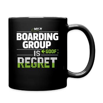Reiseangst-humor, Flughafen-chaos, Fliegen Ist - Tasse einfarbig - Schwarz - Rechts