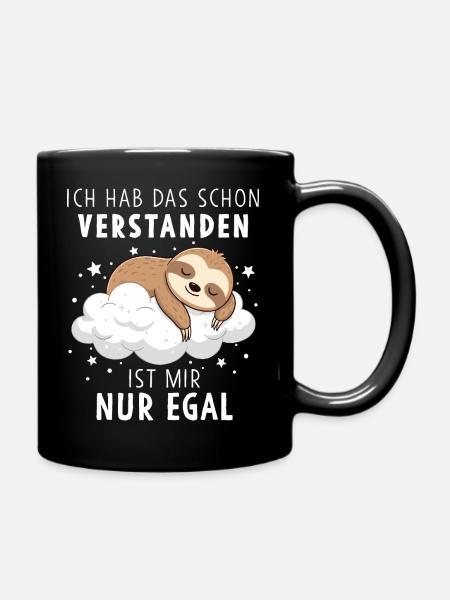 J’ai compris, je m’en fiche juste Paresseux - Mug uni - noir