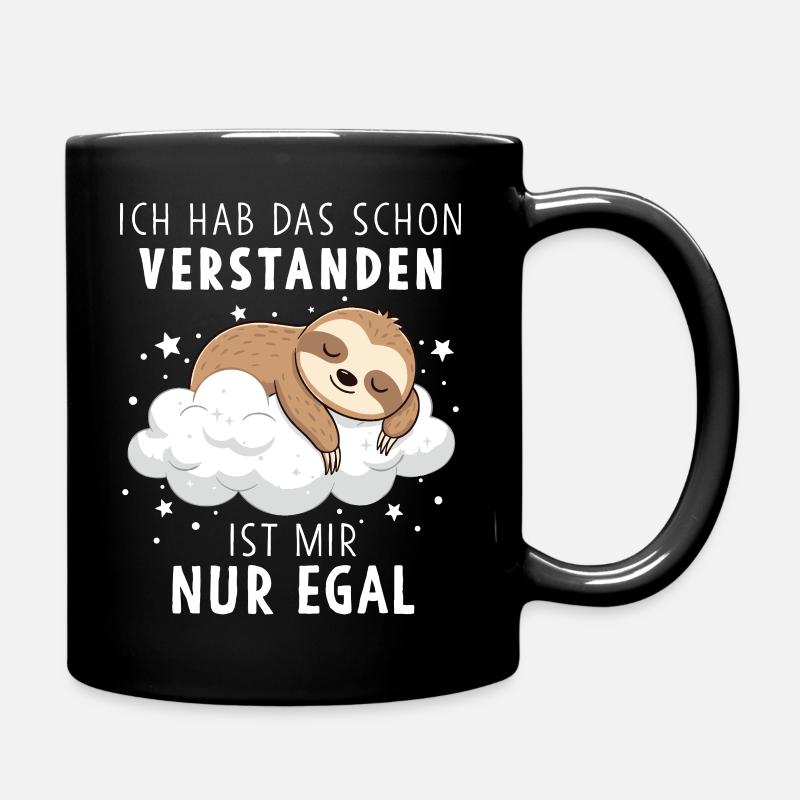 I got that, I just don't care Sloth - Full Colour Mug - black