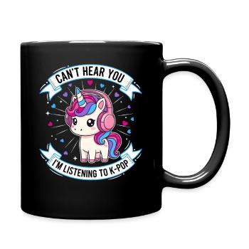 JE NE T’ENTENDS PAS, J’ÉCOUTE DE LA MUSIQUE K-POP AVEC AMOUR - Mug uni - noir - Droite