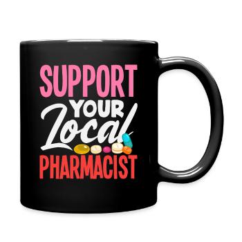 Support your local pharmacist - Full Colour Mug - black - Right
