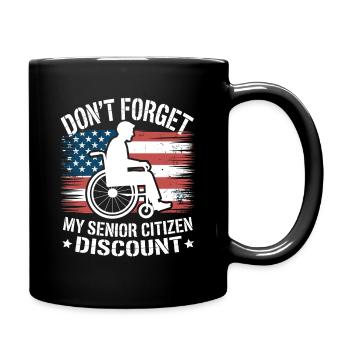 Getting Older Funny Seniors Motif - Full Colour Mug - black - Right