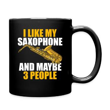 J’aime mon saxophon Saxophon Player - Mug uni - noir - Droite