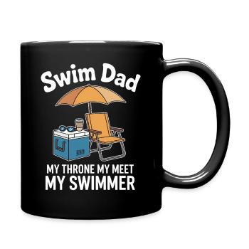 Schwimmen Sprüche Lustiges Schwimmen Geschenk - Tasse einfarbig - Schwarz - Rechts