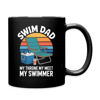 Schwimmen Sprüche Lustiges Schwimmen Geschenk - Tasse einfarbig - Schwarz - Rechts