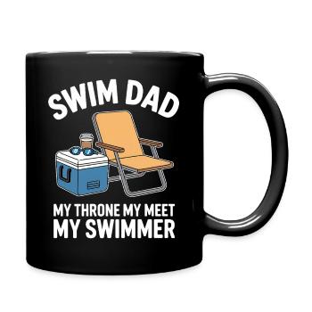 Schwimmen Sprüche Lustiges Schwimmen Geschenk - Tasse einfarbig - Schwarz - Rechts