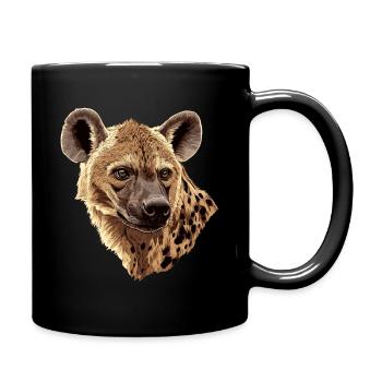 Savannah hyena illustration - Full Colour Mug - black - Right