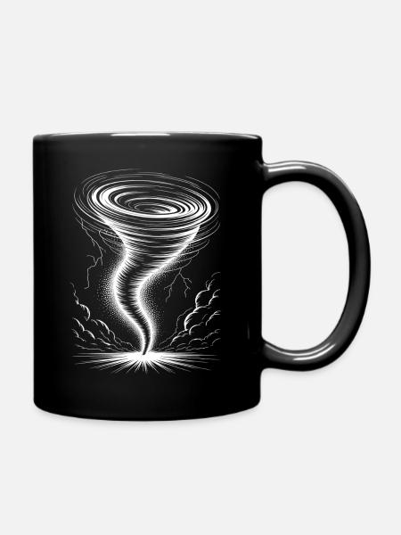 Tornado Sprüche Tornados Lustiges Tornado Geschenk - Tasse einfarbig - Schwarz