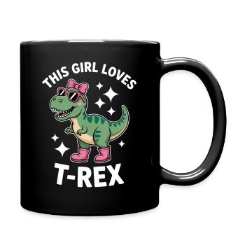 Tyrannosaurus Sprüche Lustiges t-rex Geschenk - Tasse einfarbig - Schwarz - Rechts