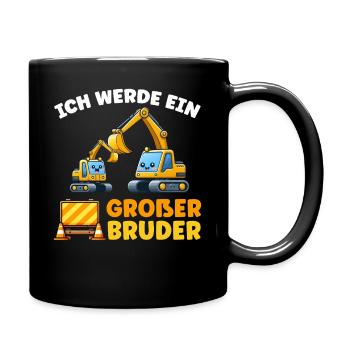 I'm going to be a big brother digger sibling - Full Colour Mug - black - Right